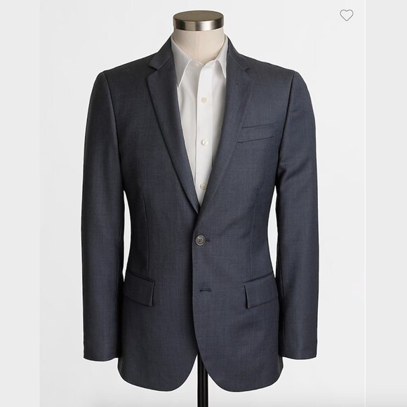 J. Crew Navy Thompson Suit Jacket in Worsted Wool Two-Blazer Blazer - Size 42R